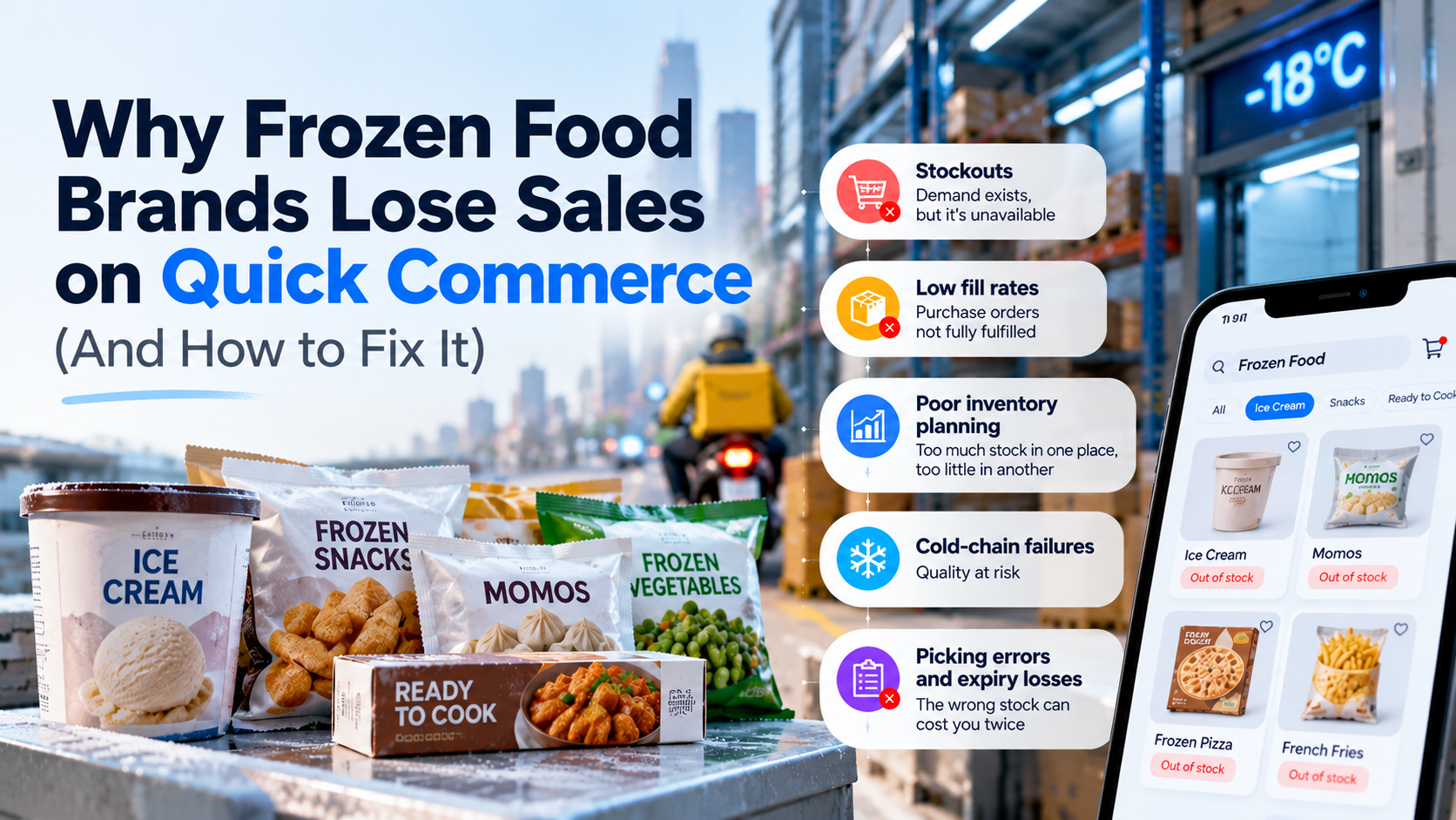 frozen food fulfilment on quick commerce
